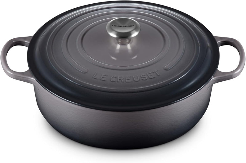 Le Creuset 6 3/4 Qt. Enameled Cast Iron Signature Round Wide Oven - Oyster