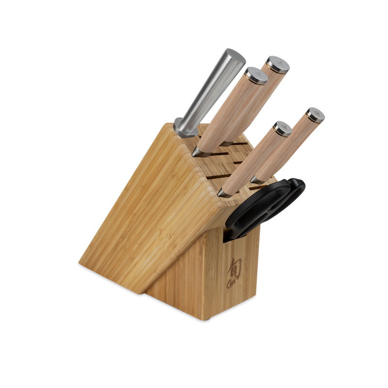 Shun Premier Blonde - 7 Pc. Essential Knife Block Set