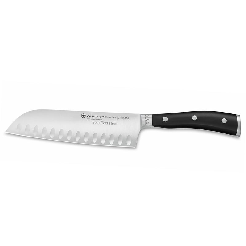 Wusthof Classic Ikon - 7" Santoku w/Hollow Edge- Personalized Engraving Available