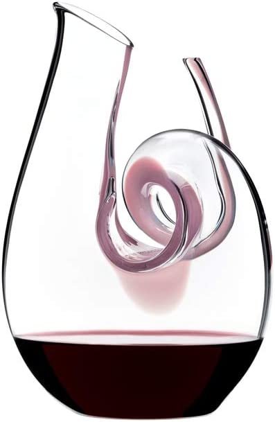 Riedel Curly Mini Pink Cyrstaline 24 ounce Decanter