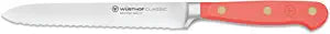 Wusthof Classic Coral Peach - 5" Serrated Utility Knife- Personalized Engraving Available