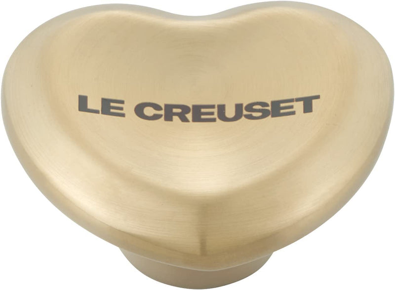 Le Creuset Figural Heart Knob - Light Gold - Large