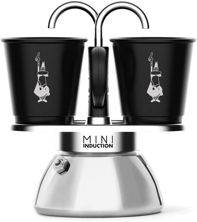 Bialetti Set Mini Express Induction 2 Cups plus 2 Bicchierini - Black