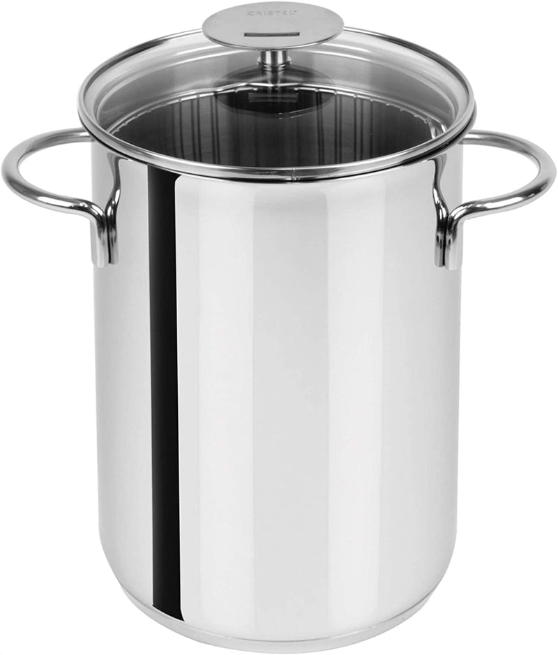 Cristel 3-Ply Stainless Steel Asparagus Pot - 6" x 11"