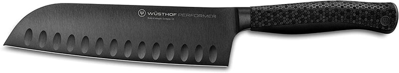 Wusthof Performer Black - 7" Hollow Edge Santoku Knife