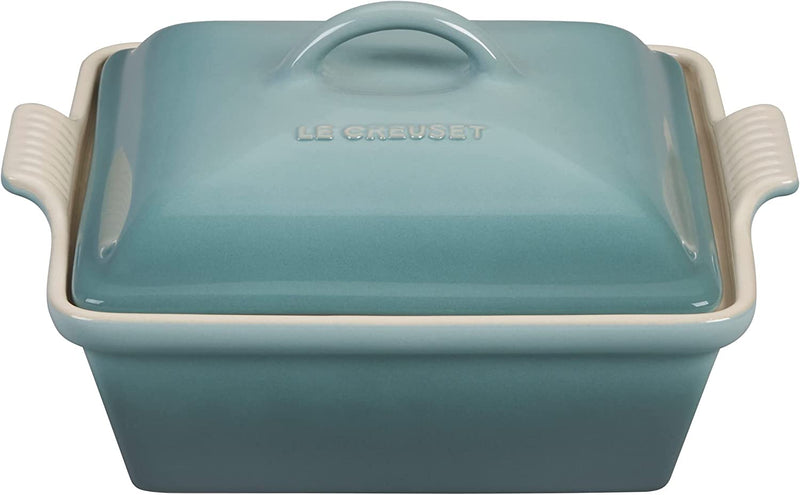 Le Creuset 2 1/2 Qt. (9") Heritage Covered Square Casserole - Sea Salt