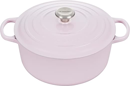 Le Creuset 5 1/2 Qt. Signature Round Dutch Ovenw/Stainless Steel Knob - Shallot- Personalized Engraving Available