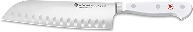 Wusthof Classic White - 7" Santoku Knife w/Hollow Edge