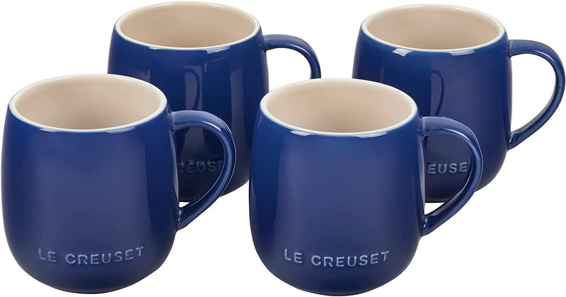 Le Creuset Set of 4 - 13 oz. Heritage Mugs - Indigo