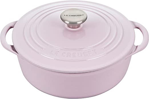 Le Creuset 2 3/4 Qt. Enameled Cast Iron Classic Shallow Round Dutch Oven w/ Stainless Steel Knob - Shallot- Personalized Engraving Available