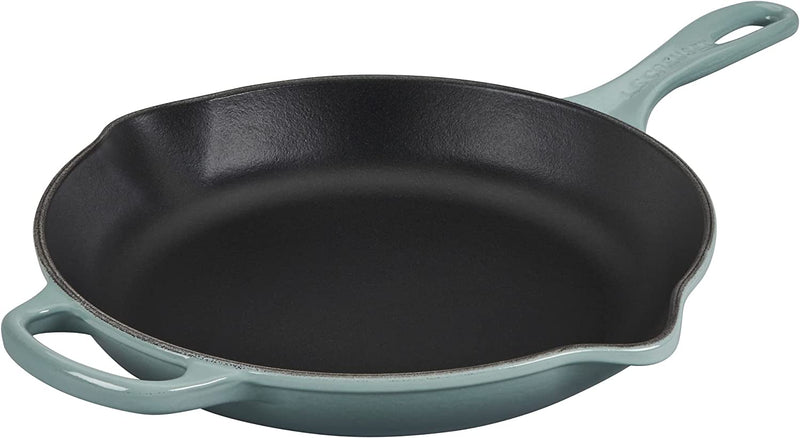 Le Creuset 10 1/4" (1 3/4 Qt.) Signature Cast Iron Handle Skillet - Sea Salt