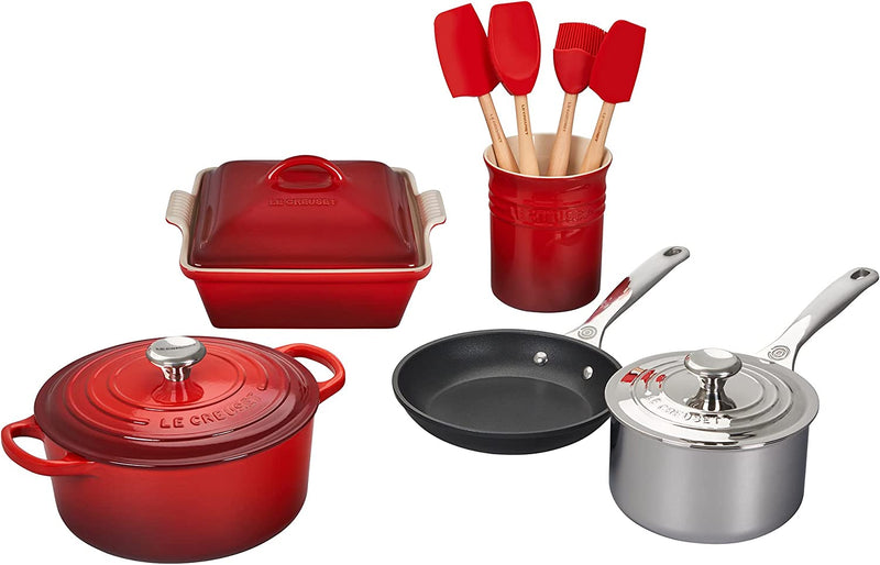 Le Creuset 12-Piece Mixed Material Set - Cerise