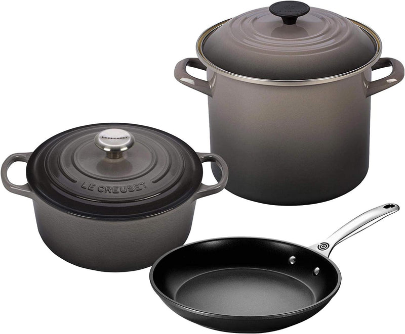 Le Creuset 5-Piece Oven and Stovetop Cookware Bundle - Oyster