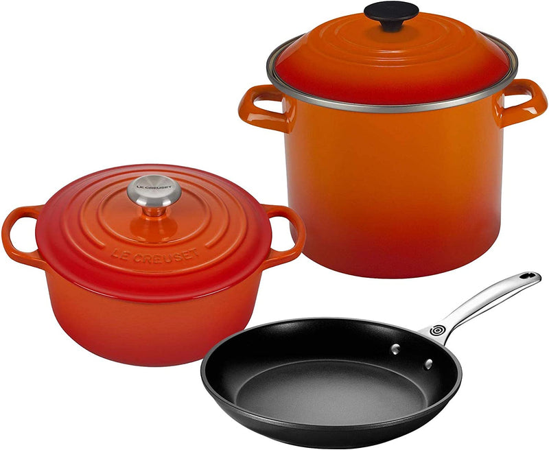 Le Creuset 5-Piece Oven and Stovetop Cookware Bundle - Flame