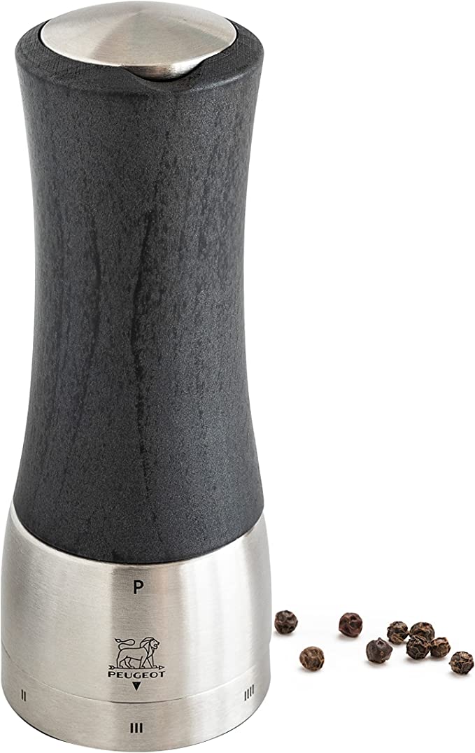 Peugeot Madras Wood/Stainless Graphite Pepper Mill - 16cm/6"