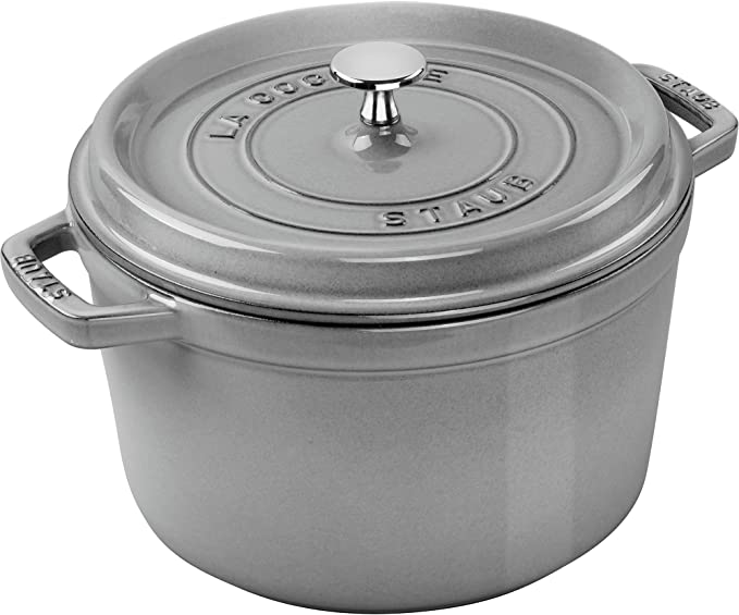 Staub Cast Iron Tall Cocotte 5 Qt. - Graphite