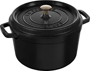 Staub Cast Iron Tall Cocotte 5 Qt. - Black