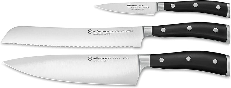 Wusthof Classic Ikon - 3 Pc. Starter Knife Set- Personalized Engraving Available