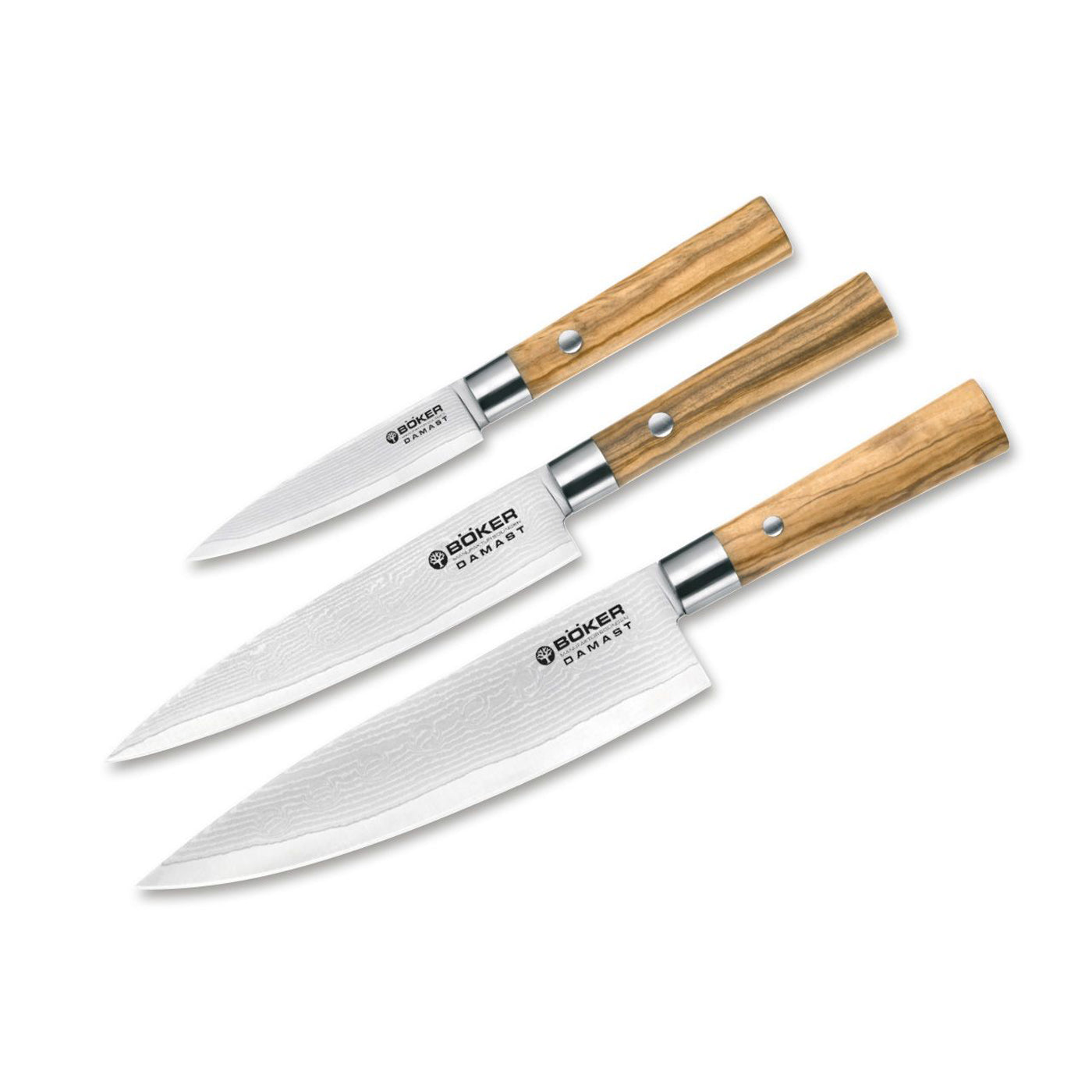 Best 3 PCS Damascus Steel French Chef Knife Set for Home Chefs