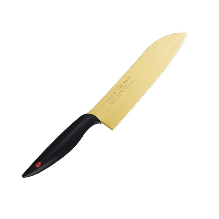 Chroma Kasumi Titanium: 7" Santoku Knife - Gold