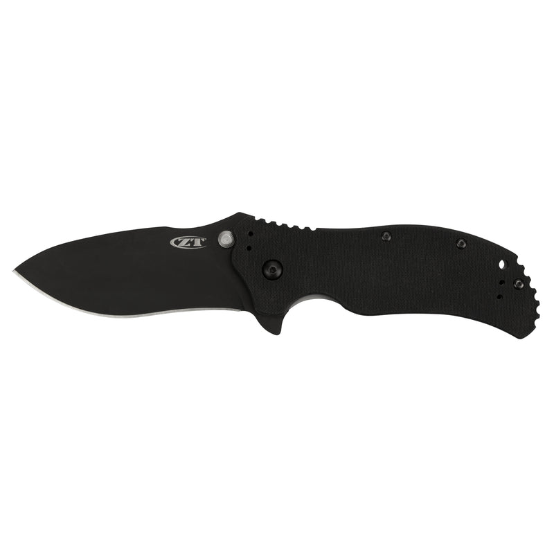 Kershaw ZT - 3.25" Black Folder Knife - G-10 Black Handle