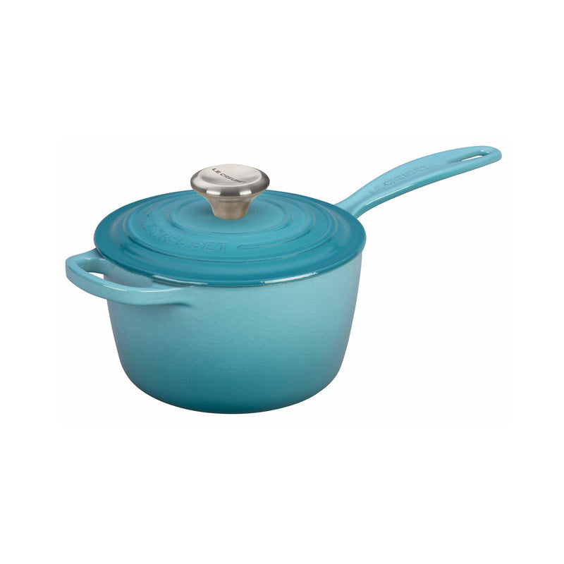 Le Creuset 1 3/4 Qt. Signature Saucepan w/Stainless Steel Knob - Caribbean