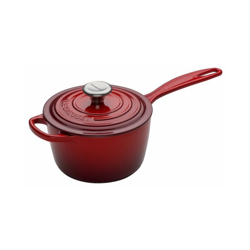 Le Creuset 1 3/4 Qt. Signature Saucepan w/Stainless Steel Knob - Cerise