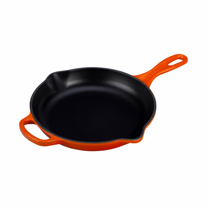 Le Creuset 9" (1 3/8 Qt.) Signature Iron Handle Skillet - Flame