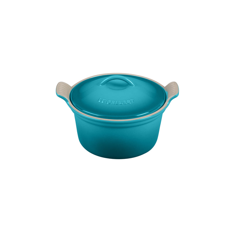 Le Creuset 18 oz. (6 1/4") Heritage Covered Cocotte - Caribbean