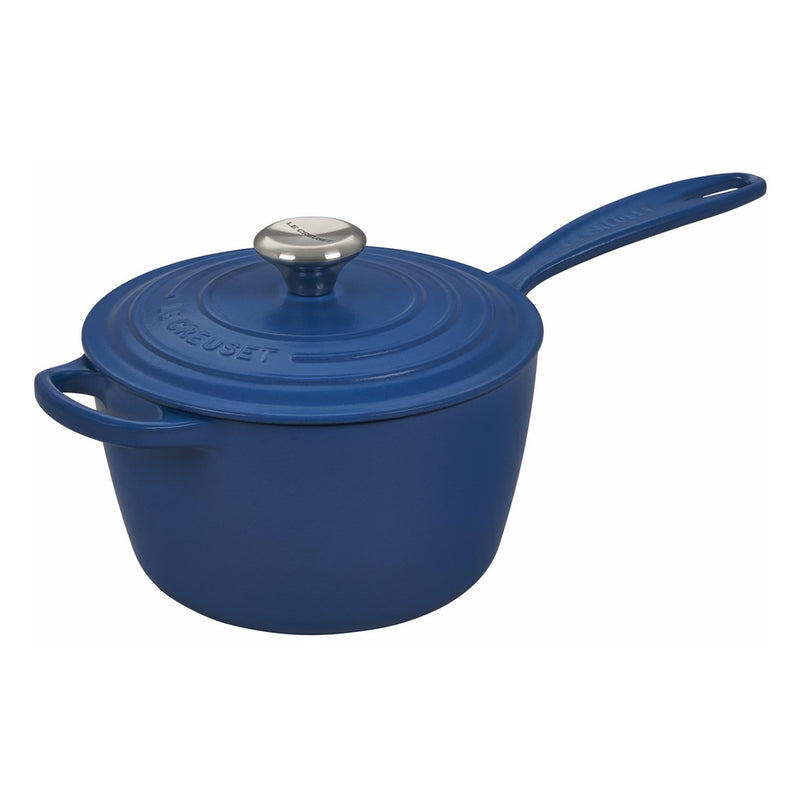 Le Creuset Olive Branch Collection Saucier in Indigo