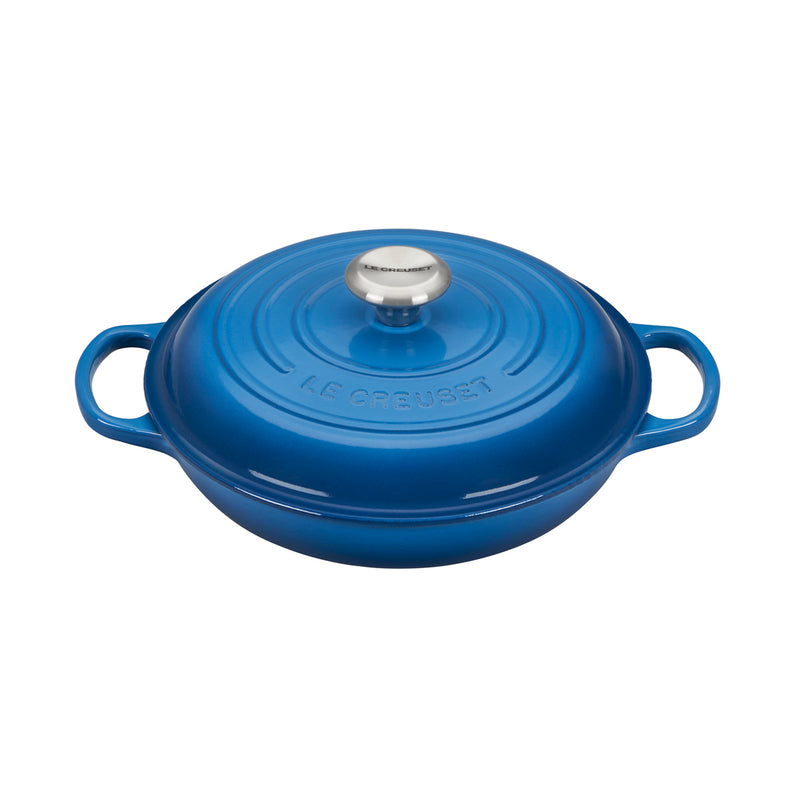 Le Creuset 2 1/4 Qt. Signature Braiser w/Stainless Steel Knob - Marseille- Personalized Engraving Available