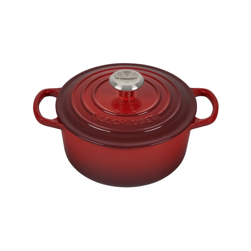 Le Creuset 2 Qt. Signature Round Dutch Oven w/Stainless Steel Knob - Cerise