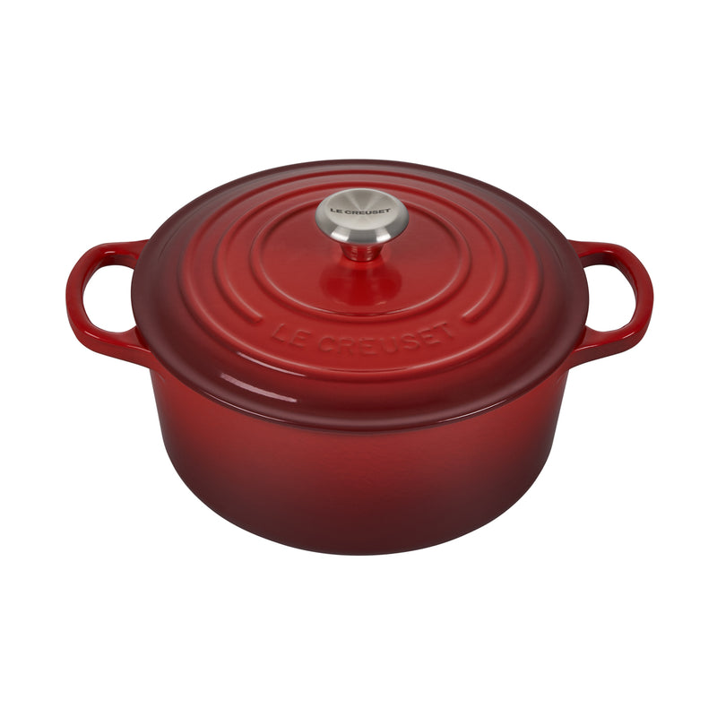 Le Creuset 3 1/2 Qt. Signature Round Dutch Oven w/Stainless Steel Knob - Cerise