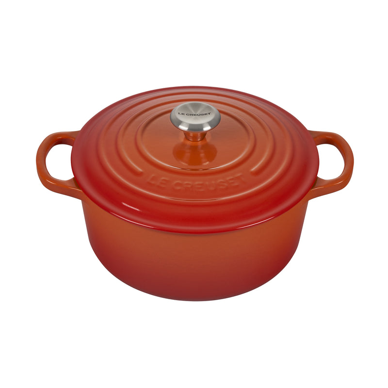 Le Creuset 3 1/2 Qt. Signature Round Dutch Oven w/Stainless Steel Knob - Flame