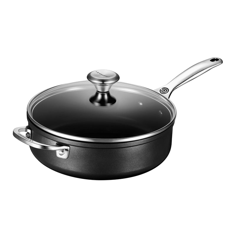 Le Creuset 4 1/4 Qt. Saute Pan w/Helper Handle-Glass Lid - Toughened Nonstick PRO