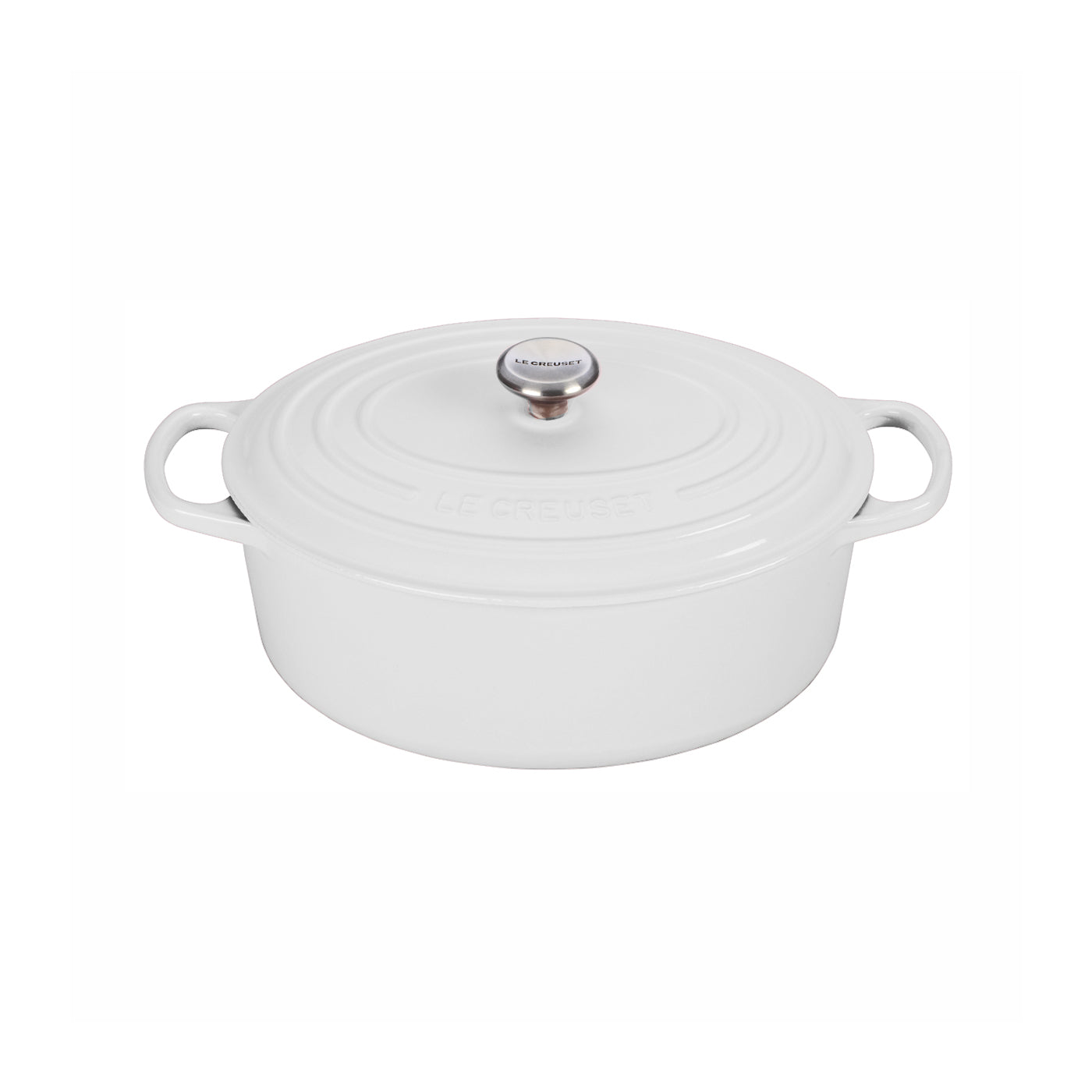 Le Creuset Signature Cast Iron 5-Quart White Oval Dutch Oven