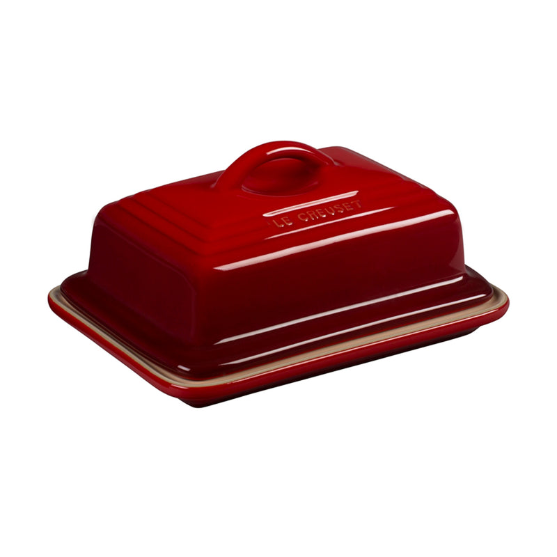 Le Creuset 6 3/4" x 5" Heritage Butter Dish - Cherry