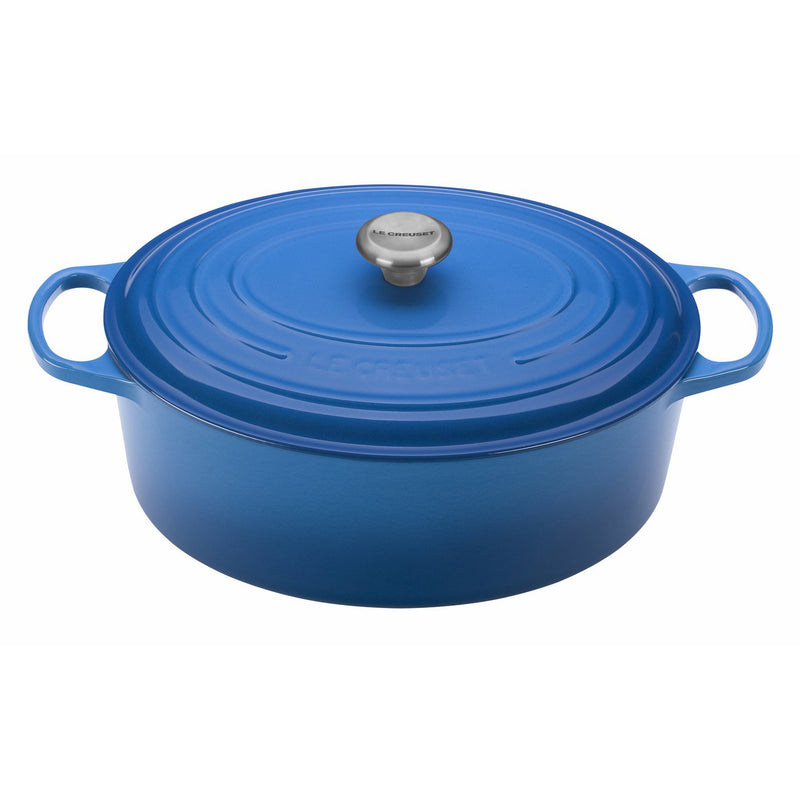 Le Creuset 9 1/2 Qt. Signature Oval Dutch Oven w/Stainless Steel Knob - Marseille- Personalized Engraving Available