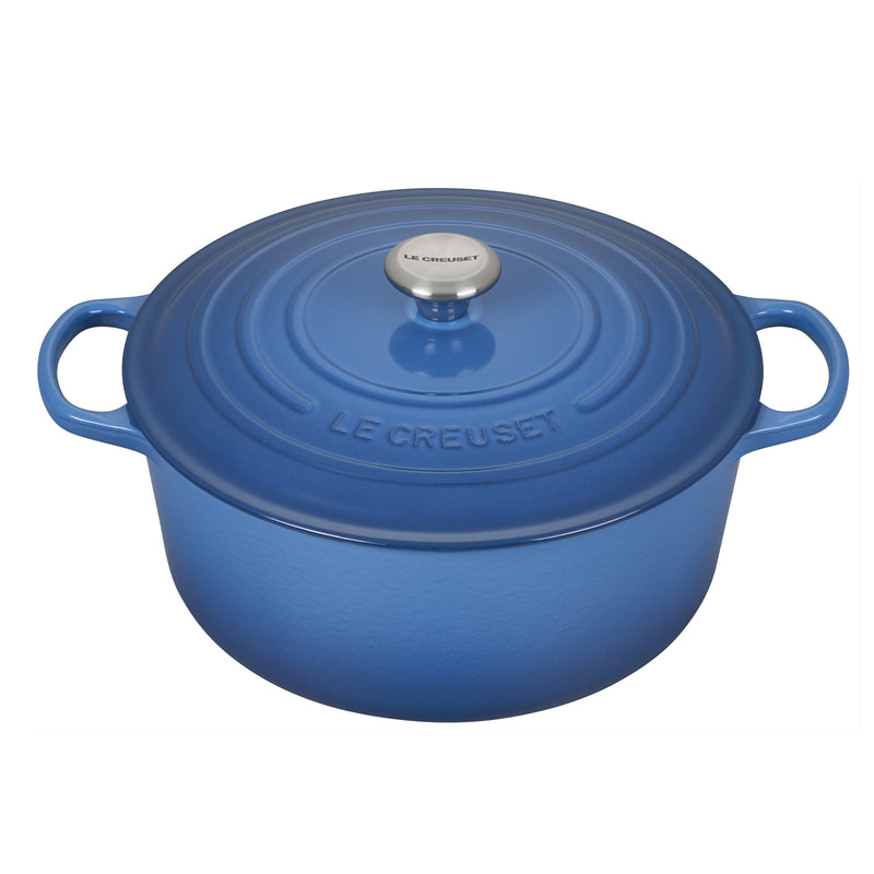 Le Creuset 9 Qt. Signature Round Dutch Oven w/Stainless Steel Knob - Marseille- Personalized Engraving Available