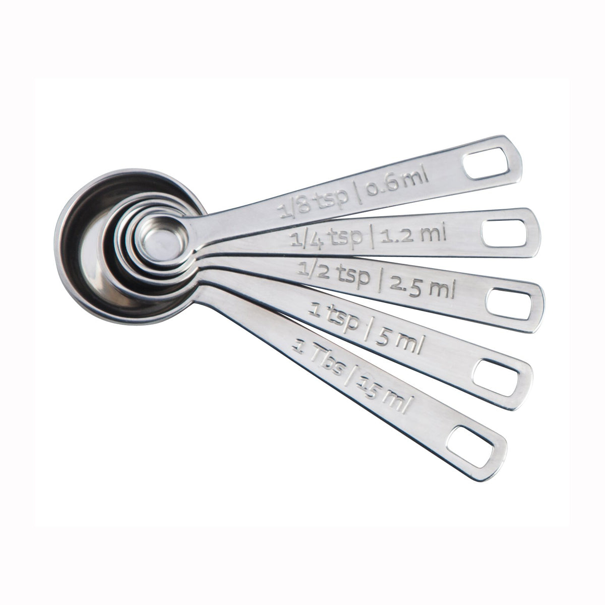 Stainless Steel Measuring Spoons - Set of 5, Le Creuset
