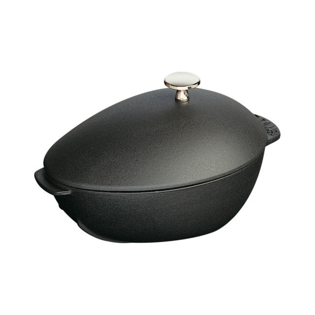Staub Mussel Pot - 2Qt - Black Matte With Knob