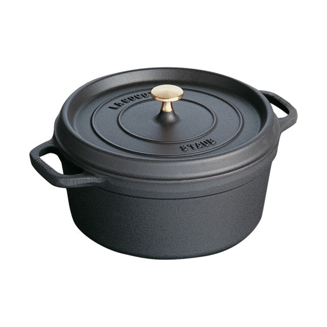 Staub Round Cocotte - 2.75Qt - Black Matte