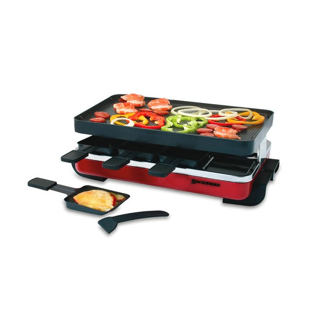 Swissmar - 8 Person Red Classic Raclette Party Grill